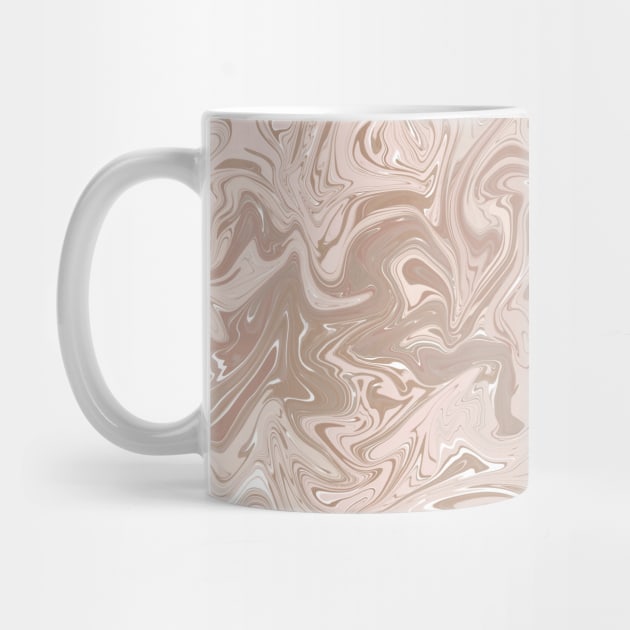 Pastel Brown Silk Marble - Digital Liquid Paint by GenAumonier